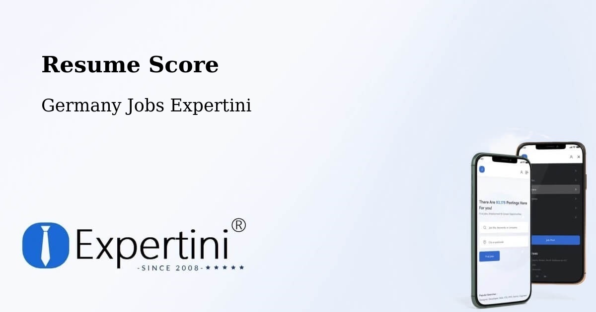 Resume Score & Job Description Match Tool – Plön - Germany Jobs Expertini